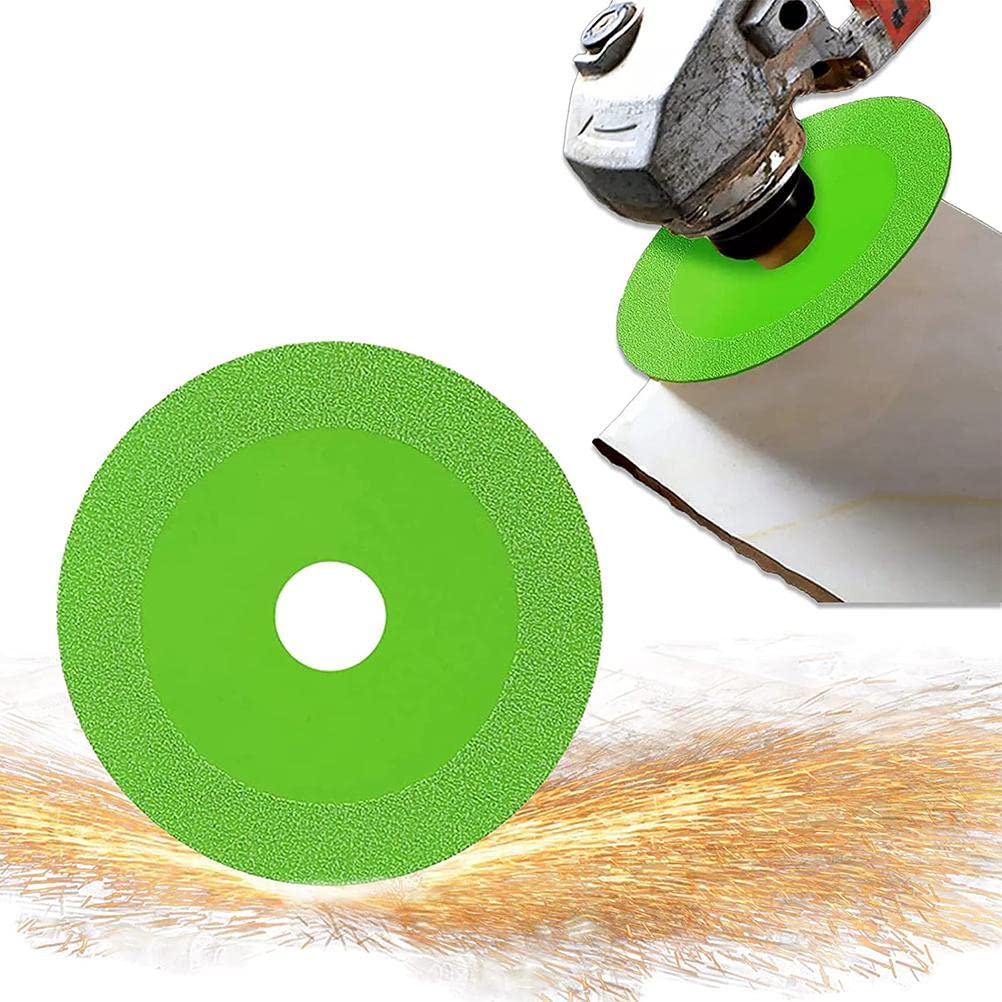 Elolicu Glass Cutting Disc, Ultra Thin Diamond Tile Blade Cutting Wheel Porcelain Saw Glass Cutting Saw Blade Grinding Disc Diamond Cut Off Wheels for Angle Grinder Cutting Glass Jade Crystal