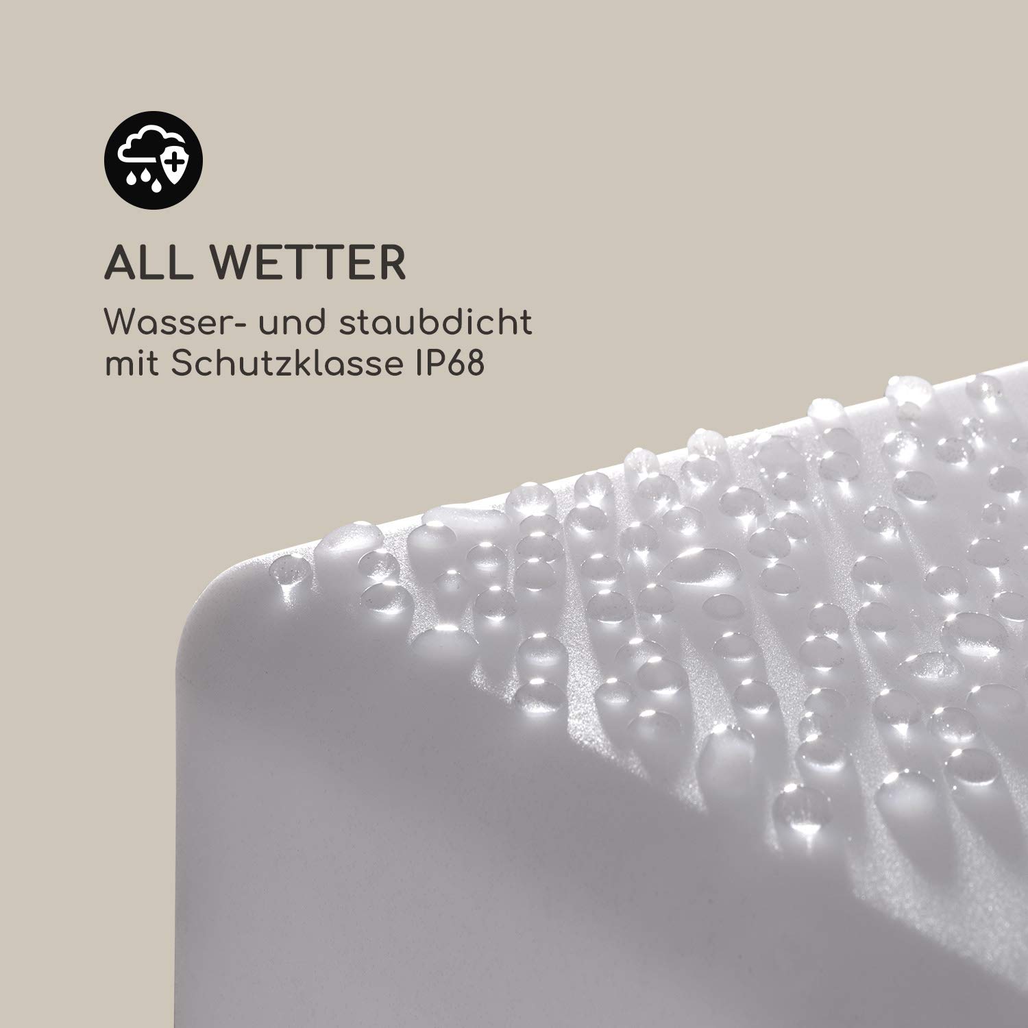Blumfeldt Shinecube XL Gartenlampe mit LED-Beleuchtung in 16 Farben, Größe: 40 x 40 x 40 cm, Licht-Modi: Strobe, Flash, Fade, Smooth, wasserdicht, Fernbedienung, Akku, In-/ Outdoor, Material: PE, weiß
