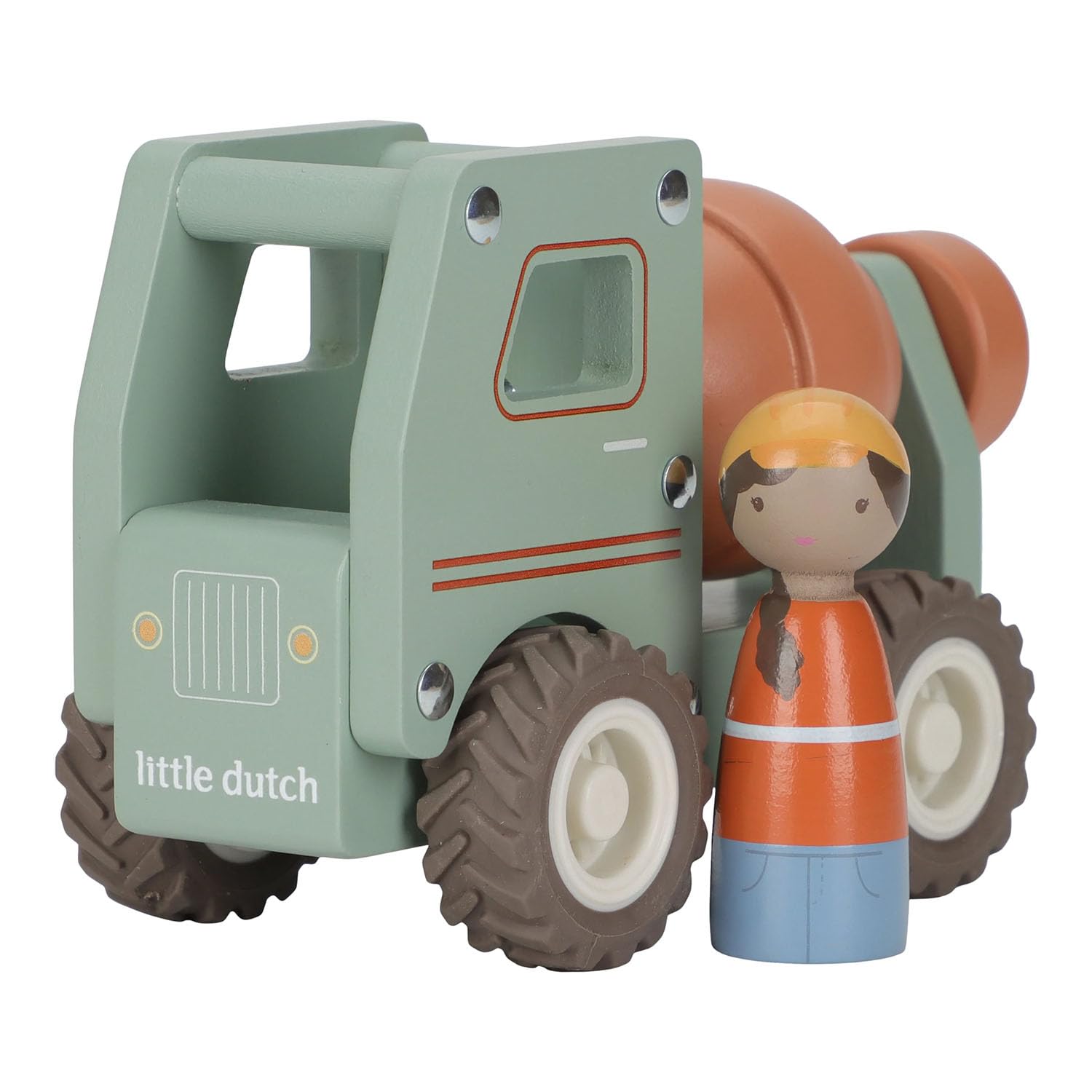 Little Dutch 2529 Wooden Car Concrete Mixer – Green
