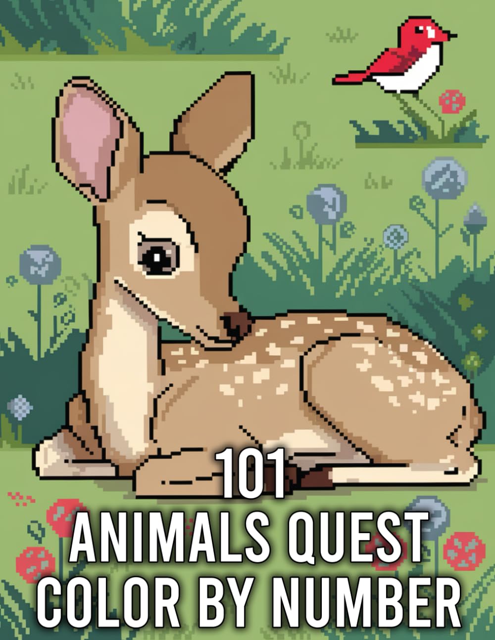 101 Animals Quest Color By Number: Animal Color by Number for Mosaic Coloring Book 101 Animals Quest Color By Number