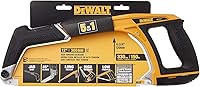 DEWALT DWHT20547L 5-in-1 Hacksaw - Versatile USA-Made Tool for Metal, Wood & Pros