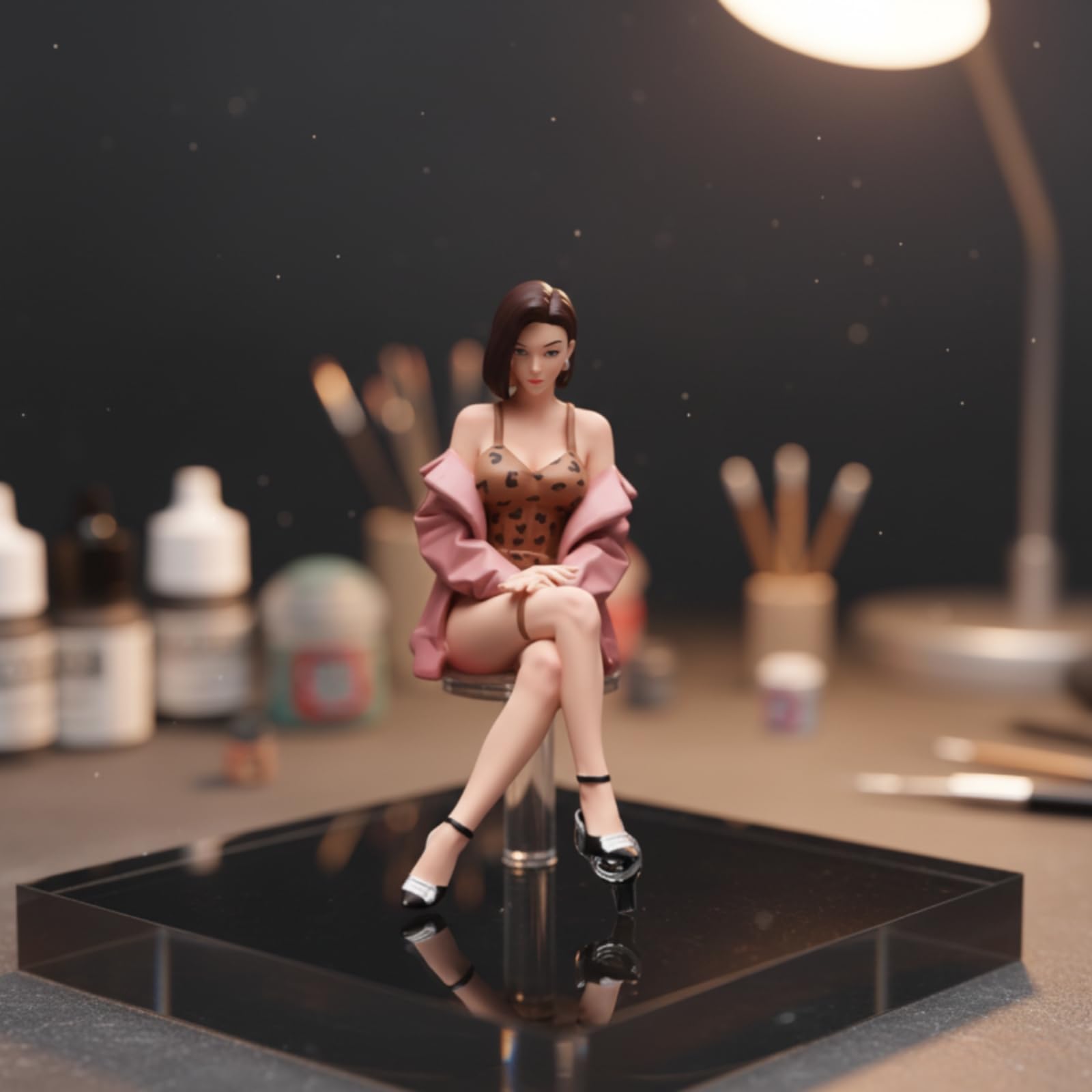 Frauenfigur im Maßstab 1:18, detailreich, für Dioramen, 1/18 Stehende Bemalte Figur