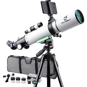 Starboosa Telescope 70mm Aperture 500mm Focal Length - Upgraded with Star Finder Bracket & Stable Tripod - for Kids & Beginners