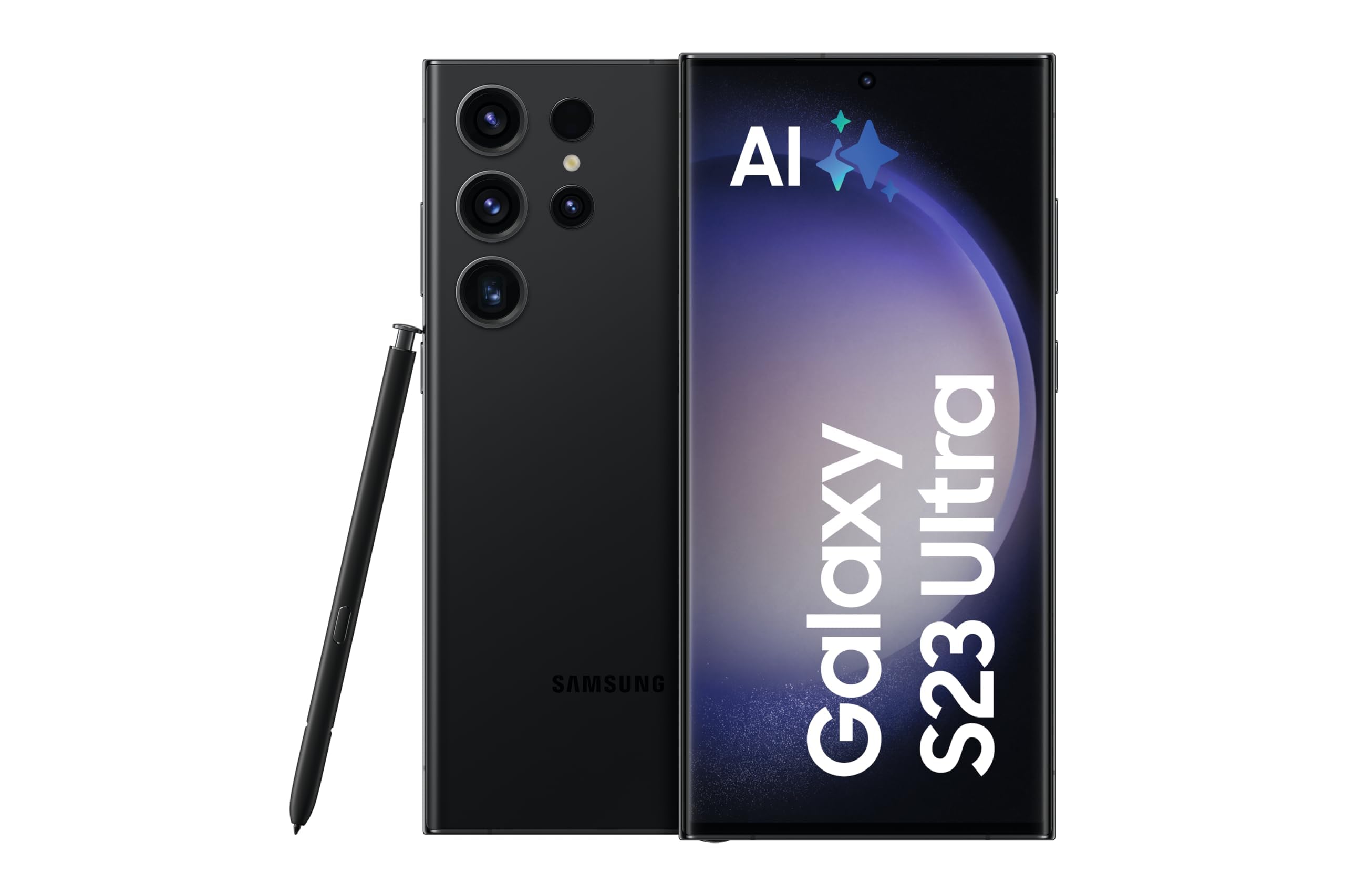 Samsung Galaxy S23 Ultra AI-Android-Smartphone, 256GB, 5.000mAh Akku, Smartphone ohne Vertrag Phantom Black inkl. 36 Monate Herstellergarantie [Exklusiv bei Amazon]