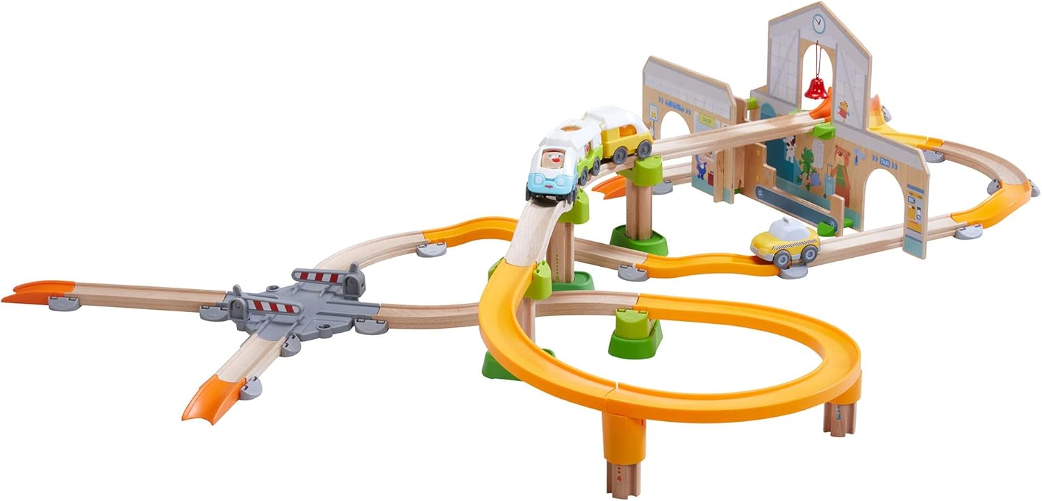 HABA Kullerbü 306745 Playway Station First Marble Run Basic Packs from 2 Years, Colourful