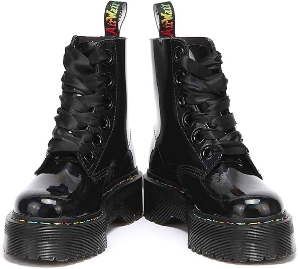 Dr. Martens Molly Rainbow veterboots zwart lak : Amazon.nl: Kleding,  schoenen \u0026 sieraden