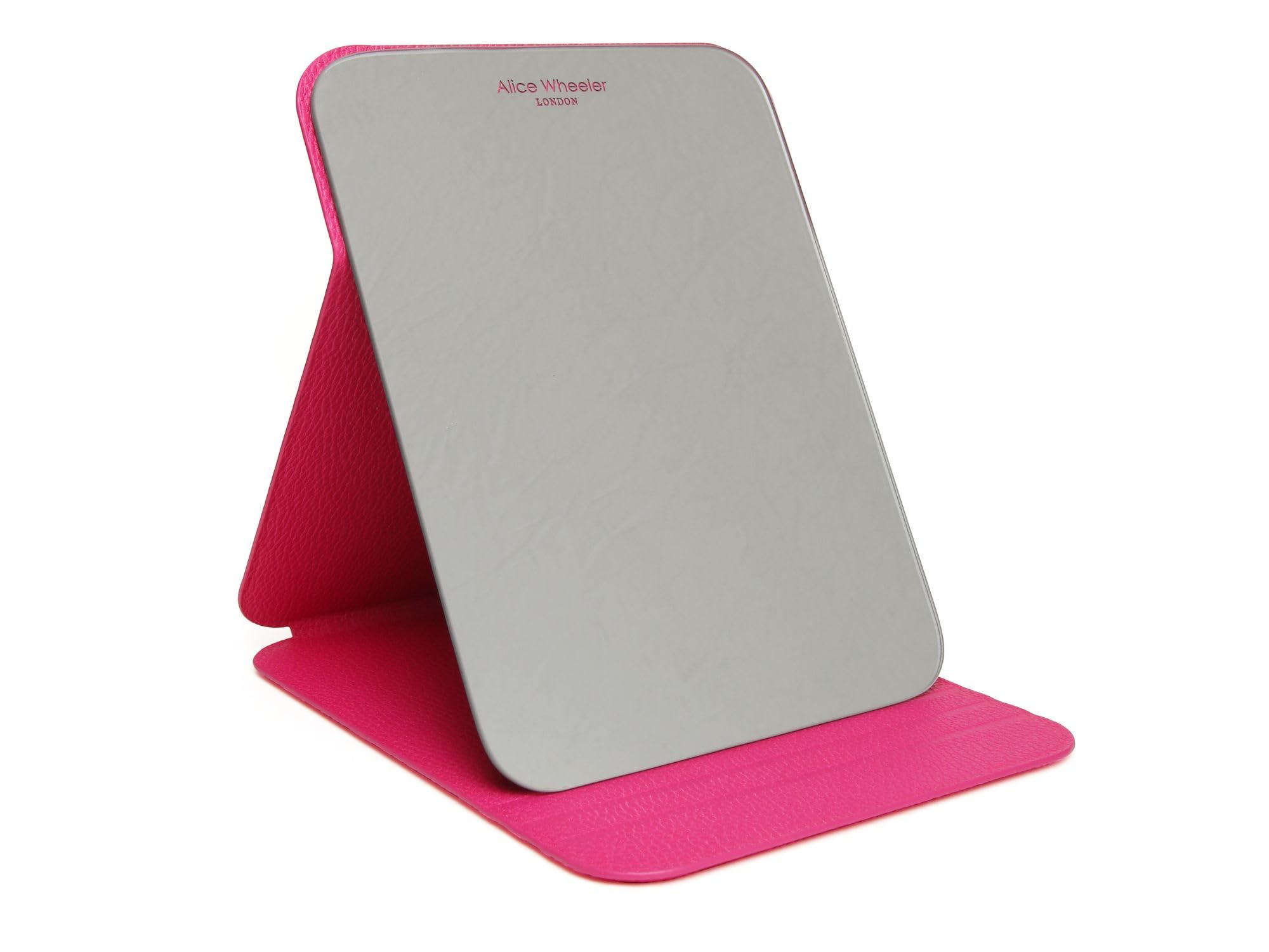 Alice Wheeler Hot Pink London Vegan Leather Boxed Folding Travel Vanity Mirror (Hot Pink)