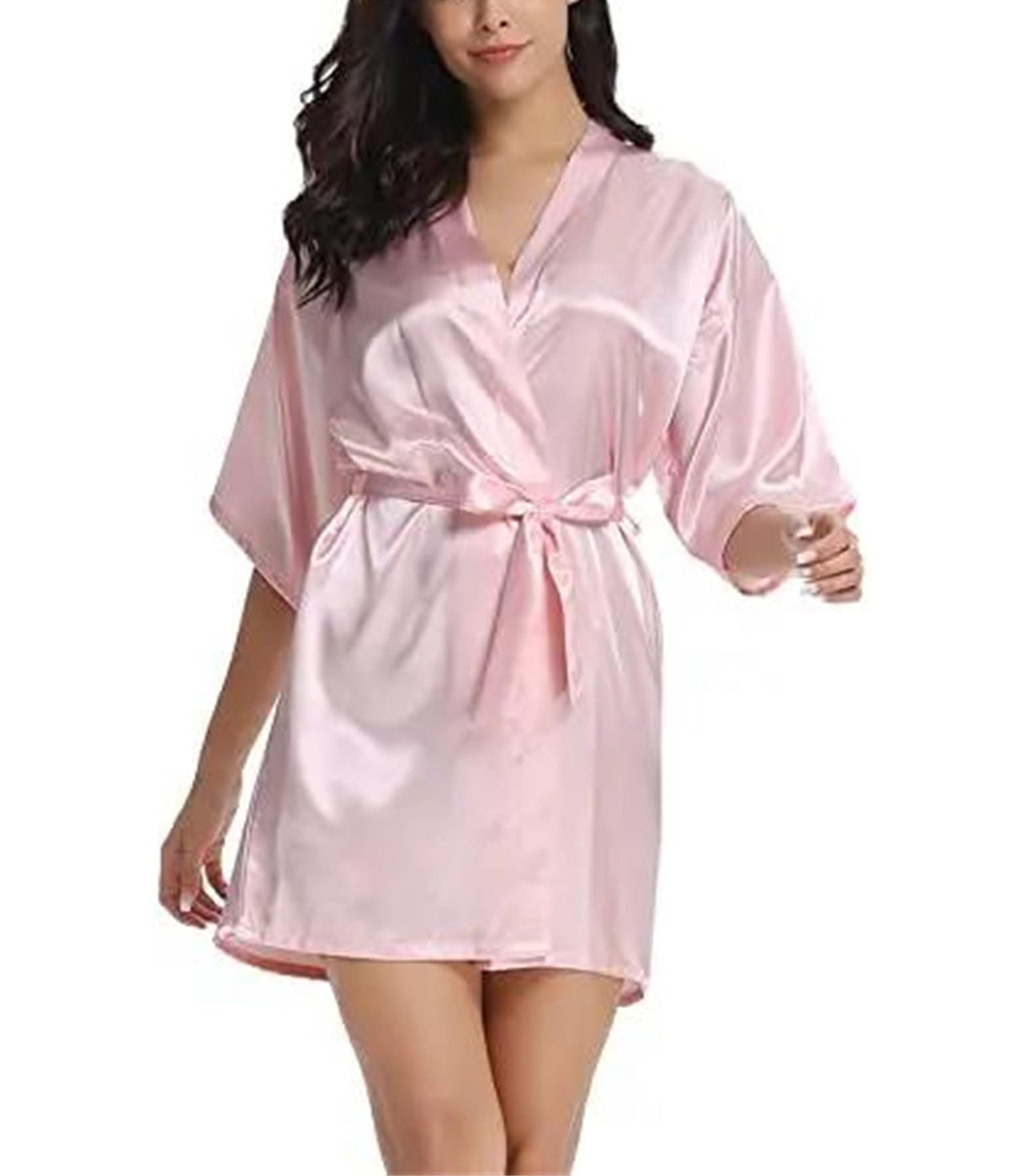 Kimono-Bademantel aus Seide, sexy Damen-Bademantel, Satin, Morgenmäntel
