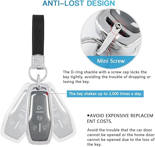 Miniatura 8 de 1797 Funda para llavero para Ford F150 Mustang Explorer Fusion Edge Accesorios Bling Car Remote Key Chain Case Shell Holder Protector Aleación de