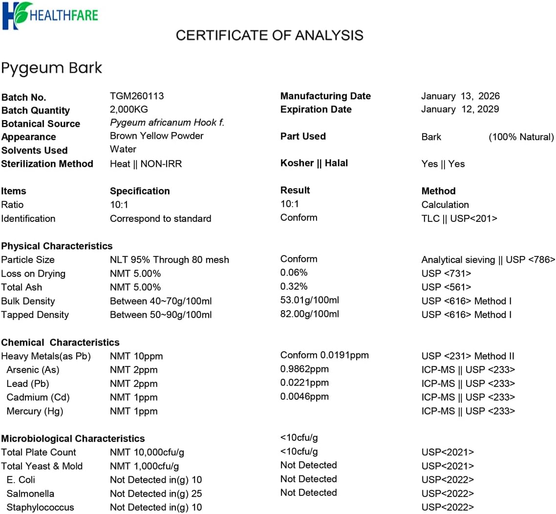Healthfare Pygeum Supplement, 4500mg | 240 Vegan Capsules | Ultra Standardized Bark Extract | Herbal Supplement | Non-GMO & Gluten-Free | Made in The USA - Image 5