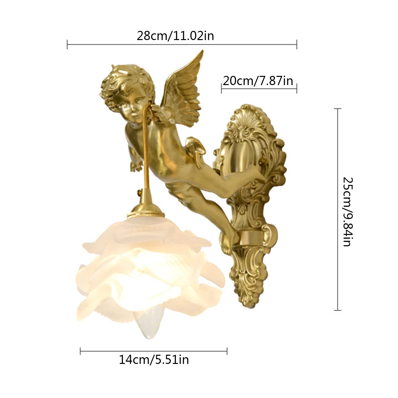 Lampada da parete decorativa a forma di ali, applique in cristallo retrò, lampada di lusso per soggiorno, camera da letto, comodino, scale, bagno, specchio, 120 V, illuminazione interna