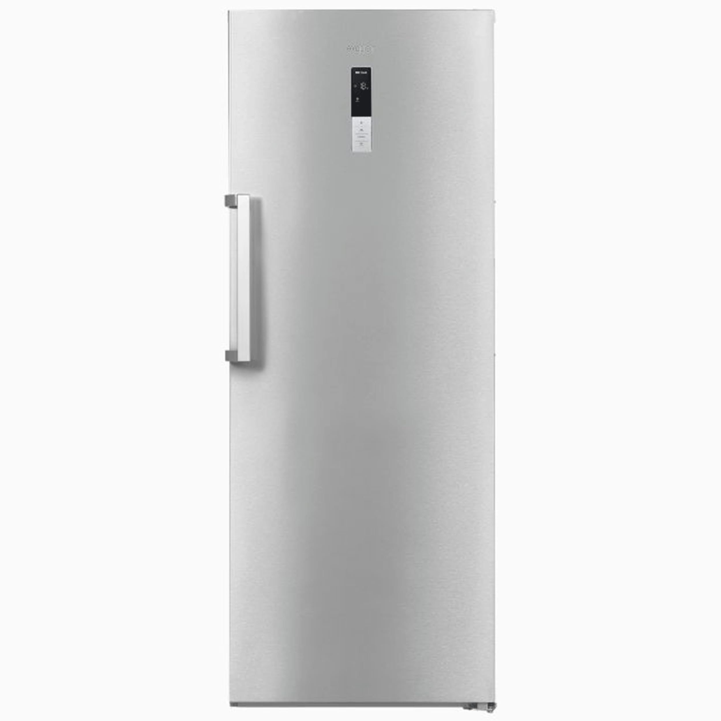 Exquisit® Congelador Vertical 380L No Frost Inoxlook Clase D Dual Digital | Control digital, congelación rápida, puerta reversible y medidas 185,5 x 71,0 x 71,0 cm