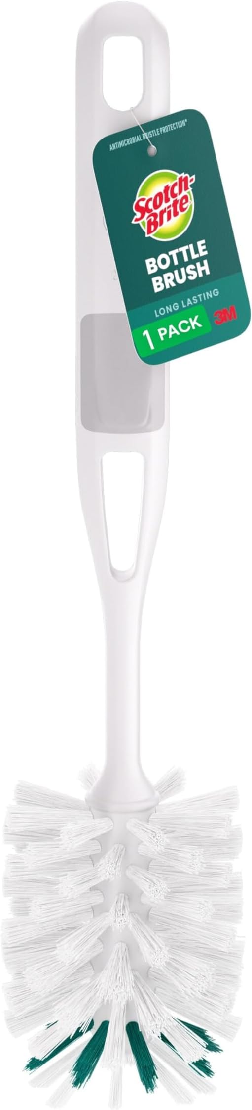 Glass and Water Bottle Brush, Long-Lasting, Safe on Glassware, Shaker Bottles, Food Processors, & More, Non-slip handle, Durable, Reusable, Clean in Top Rack of Your Dishwasher