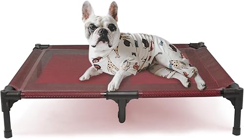 suddus Cama elevada para perros impermeable al aire libre, cuna elevada portátil para perros, camas para perros fuera del suelo, camas para perros,