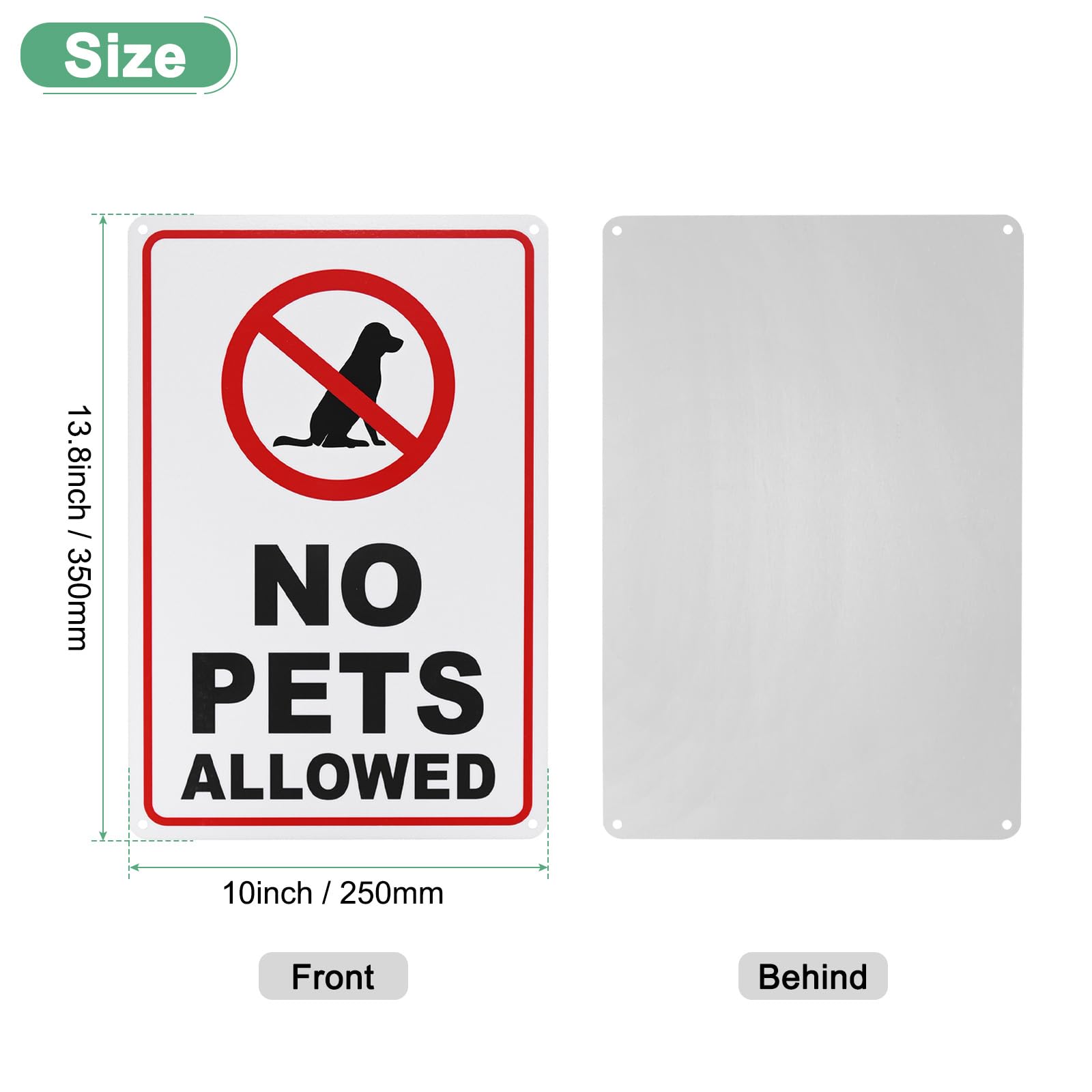 M METERXITY 1-Pack No Pets Allowed Sign - Image 3