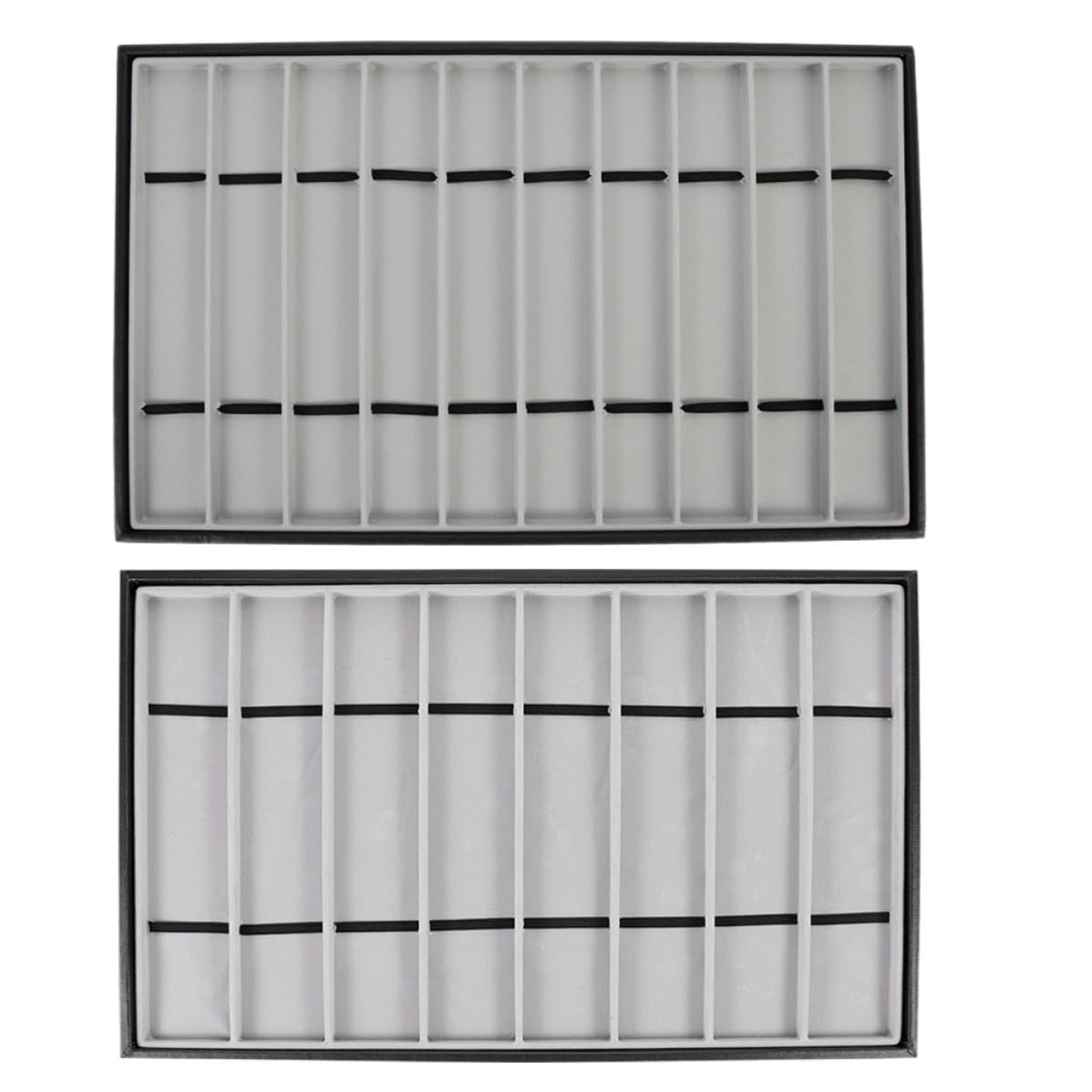UKCOCO 2pièces Plateau de Rangement pour Montres et Bracelets et Compartiments Design Élégant et Fonctionnel pour Bureau ou Décoration