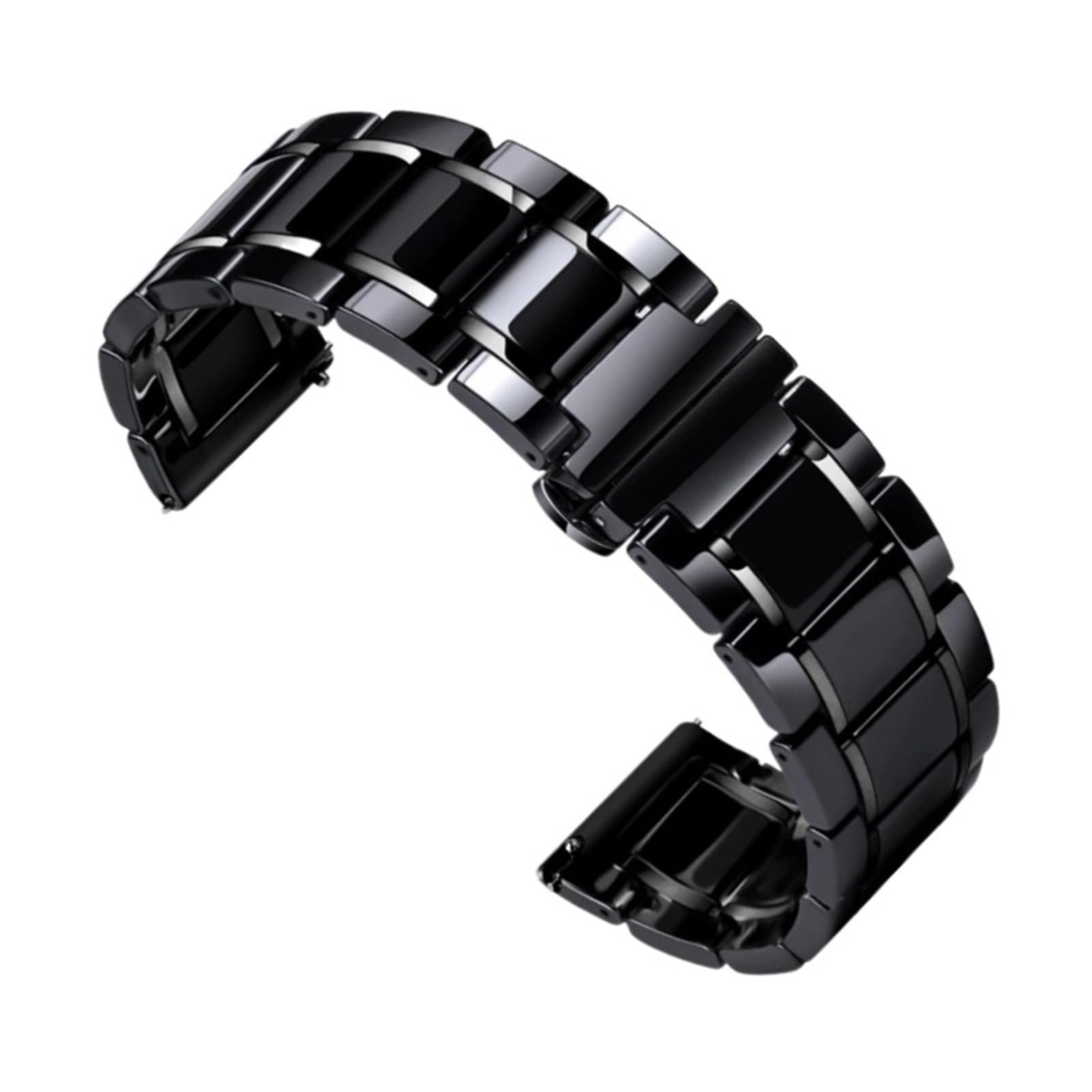 Cinturino in ceramica da 20 mm 22 mm Nero Sostituzione alla moda Comodo traspirante e resistente