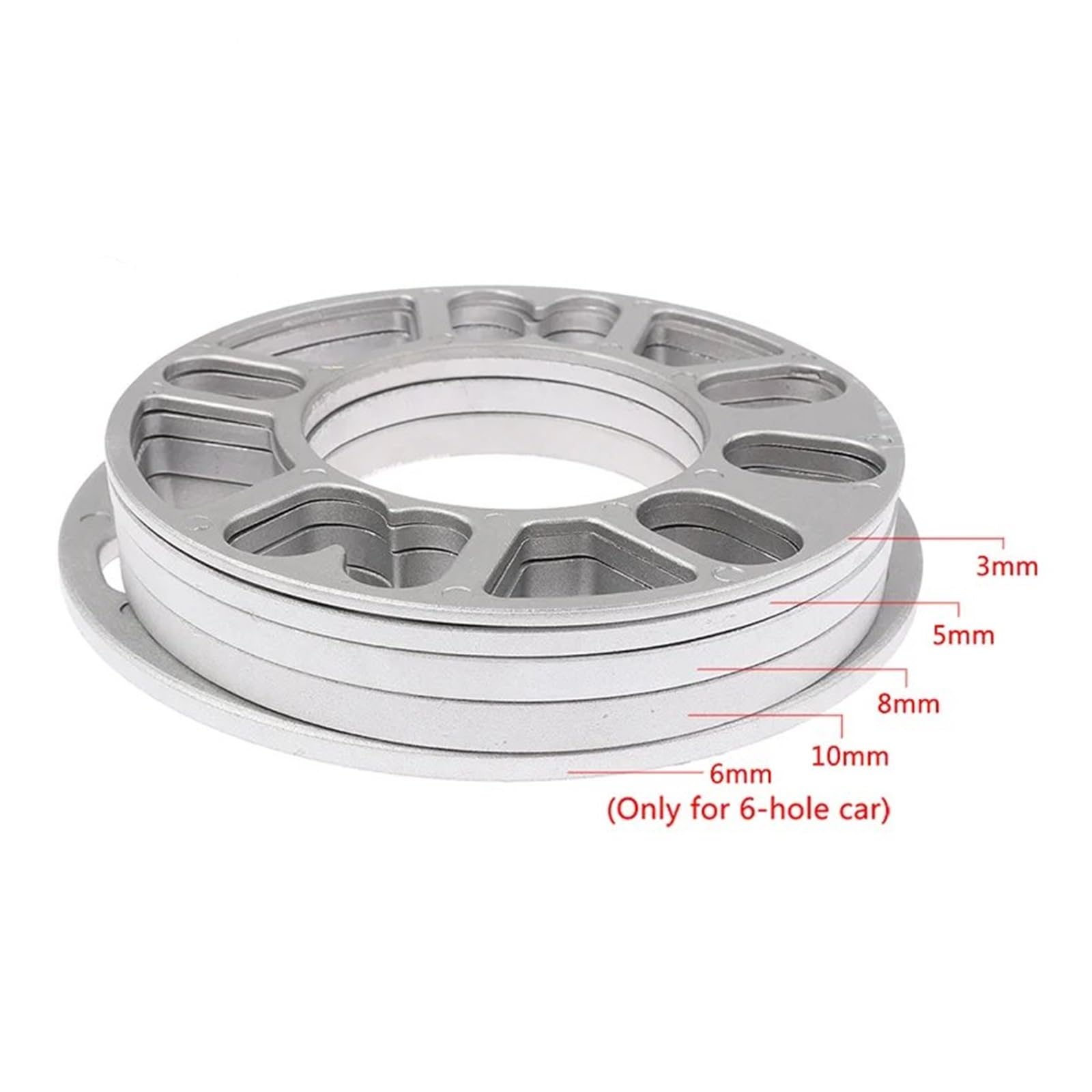 distanziale mozzo Accessori Per Auto Da 3/5/6/8/10 Mm | Materiale Lega di alluminio 3/5/6/8/10 mm(8mm)