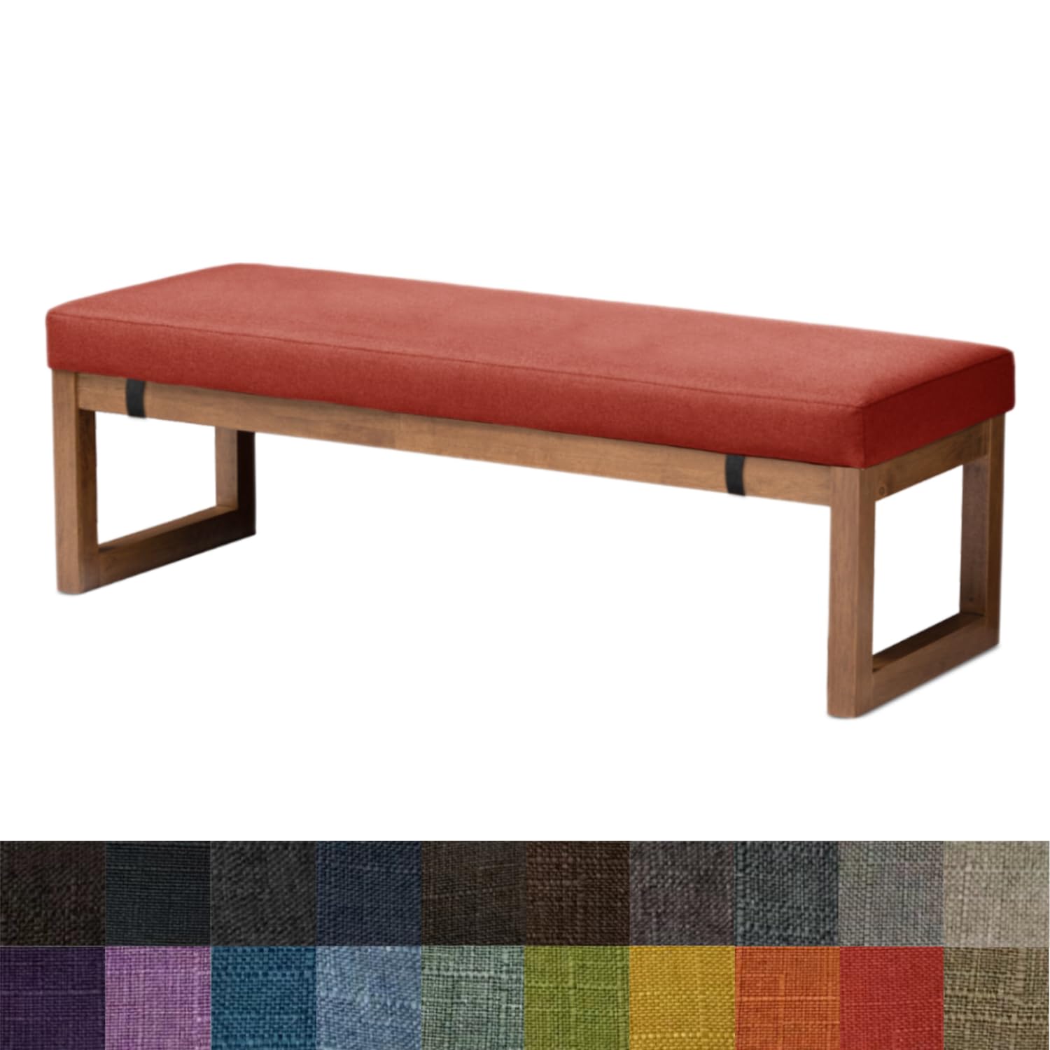 Kimgull Cuscino per panca finestra di baia Pads Giardino Antiscivolo Divano Sedile Stuoia per Altalena (100X30X5CM Rosso cremisi)