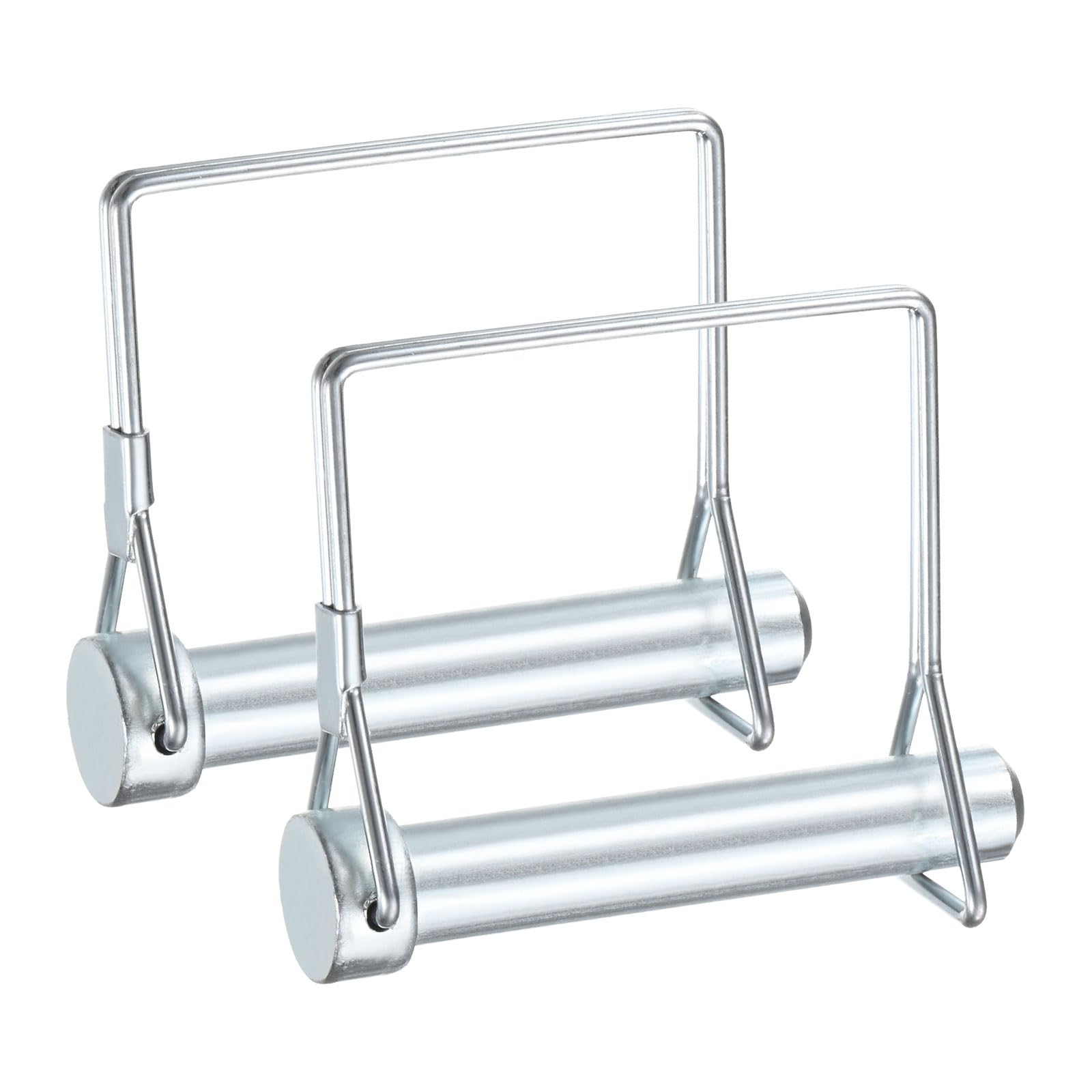 M METERXITY 2-Pack Trailer Coupler Pin, 12mm x 65mm(DxL) Carbon Steel Galvanized D Shape Trailer Coupler Pin, Wire Lock Pin for Farm Trailers/Lawn Mowers/Garden, Coupler PTO Shaft — image 1