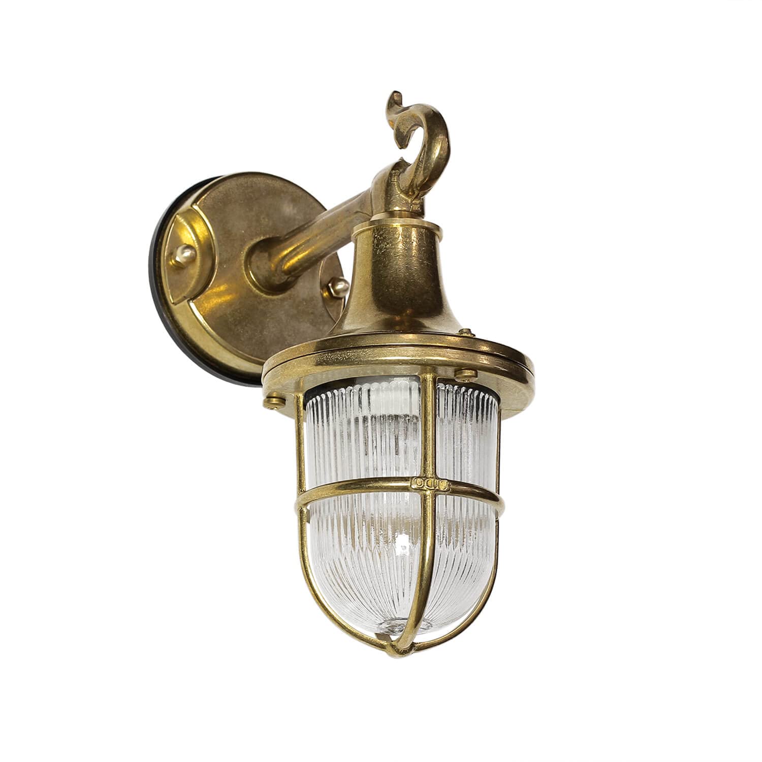 Applique murale extérieure en laiton verre IP64 terrasse porte d'entrée H:25 cm E27 style maritime rustique SANTORIN