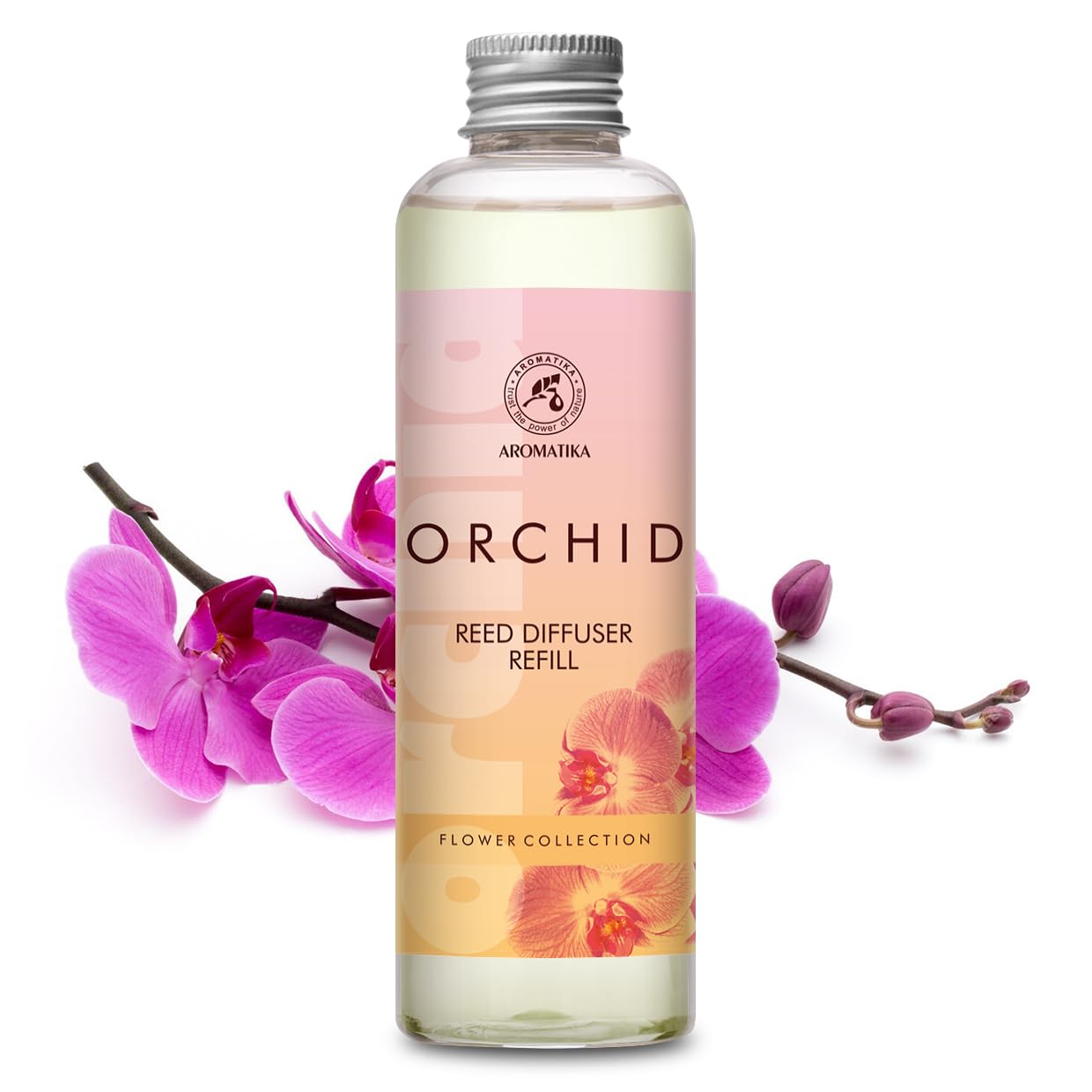 Reed Diffuser Refill Orchid 6.8Fl Oz - Scented Diffuser Refill - Long Lasting Home Fragrance - Room Diffuser Refill - Home Fragrance - Room Freshener - Air Freshener - Floral Scent