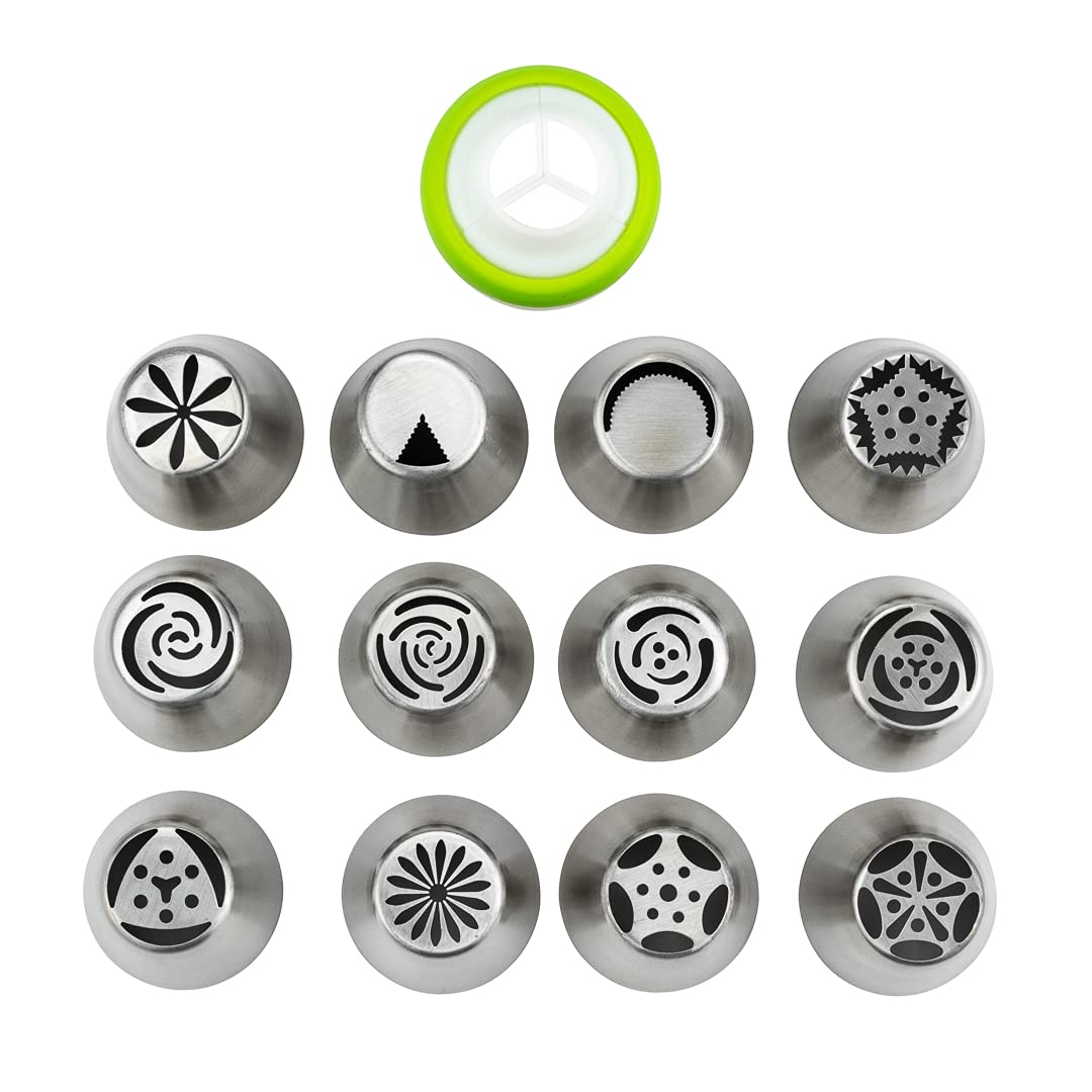 Juego de puntas de acero inoxidable para repostería Tek, 23 piezas, 1 caja - Restaurantware