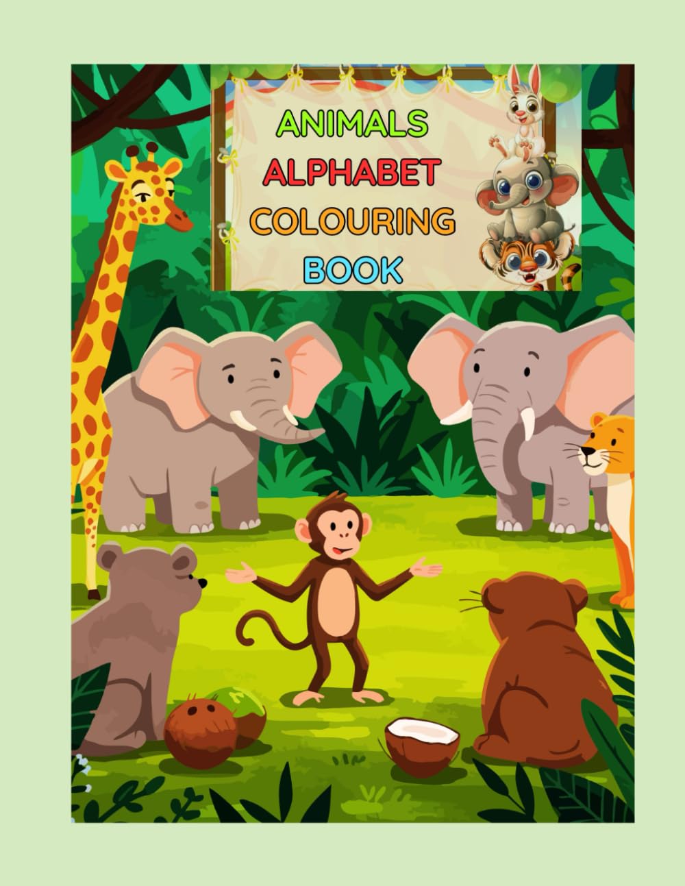 Animals Alphabet Colouring Book: A Fun ABC Tracing and Colouring Adventure for Kids Ages 3 - 7