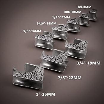 Dilatatori Orecchio In Acrilico 8mm Nero - Kit 2 Pezzi Con Tappi Rotondi Per Piercing