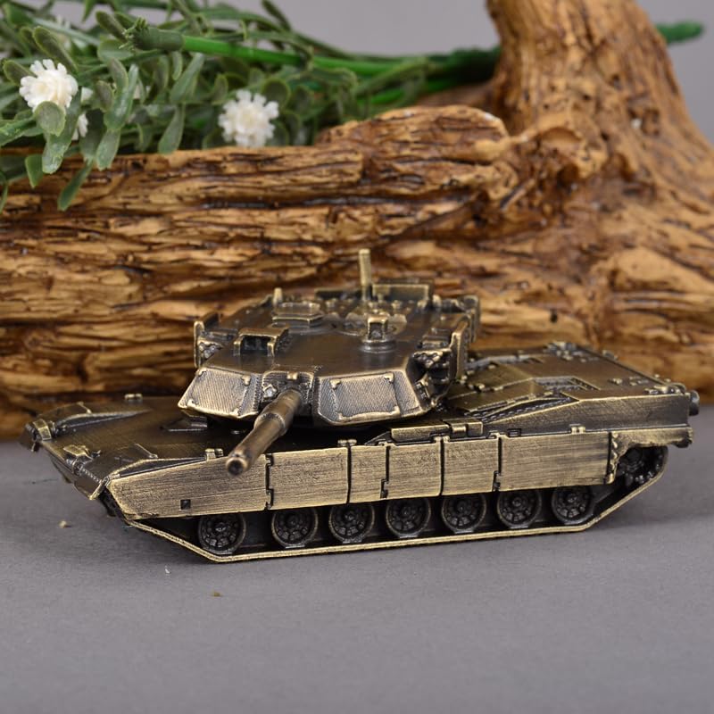 American M1A2 Abrams Main Battle Tank All-Metal Casting Model Military Model Toy (Silver)