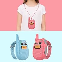 Vista 2 de Qniglo Walkie Talkies para Niños Recargables, Regalos de Navidad y Cumpleaños para Niños y Niñas de 3 a 12 Años, Walkie Talkies para Niños con Radio