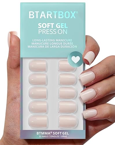 BTArtbox Press On Nails Square - Pastel Short Press On