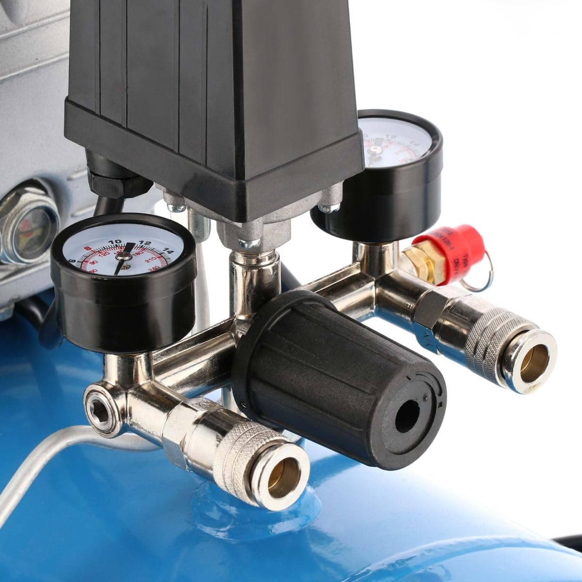 Airpress 36888, Compresor de aire de 2 pistones HL 425-50 8 bar 3 CV / 2,2 kW 260 l/min 50 L + Kit de accesorios neumáticos
