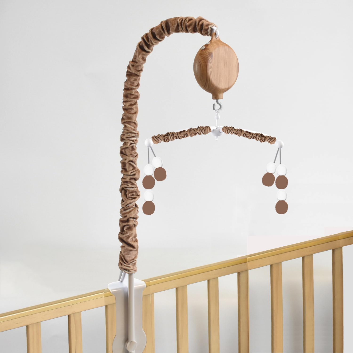 Condition photo showing As Is for baby mobile arm with music box motor, crib mobile arm with mobiles motor spinner.28 inch wooden crib mobile arm for crib nursery mobile arm. nursery mobile attachment,mobile arm for crib