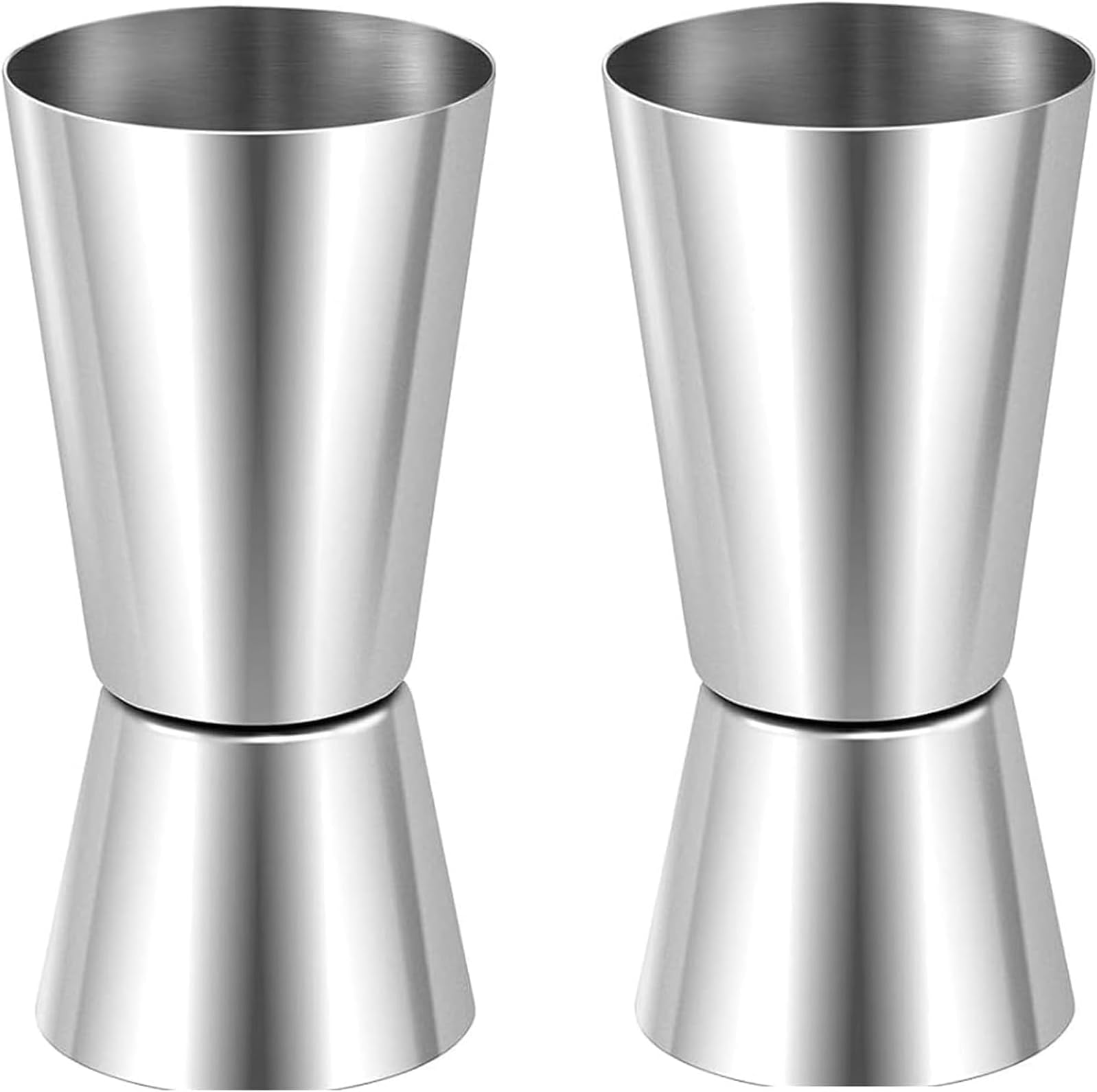 Cocktail Messbecher Edelstahl - 2cl/4cl Jigger Mit Schnapsausgießer | Professioneller Barmessbecher Für Spirituosen