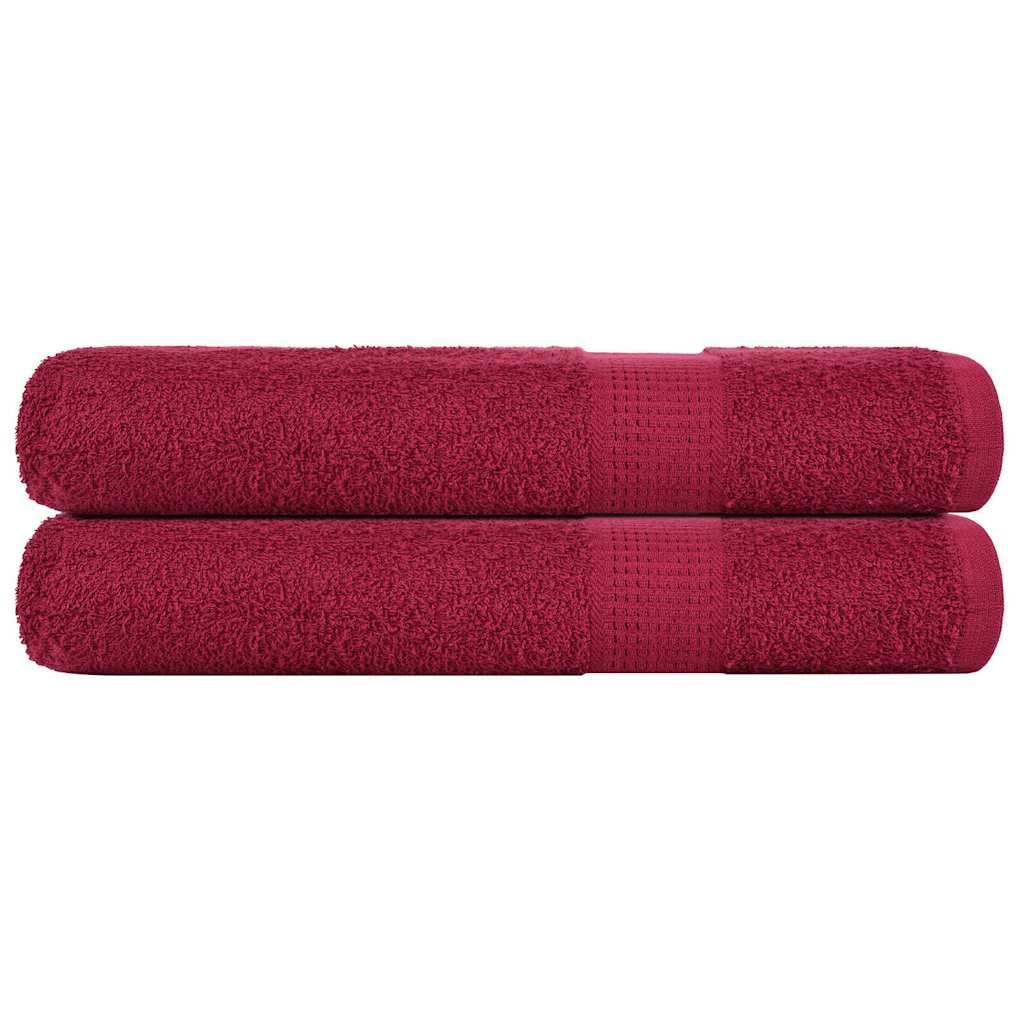 Toallas para sauna y spa Frogn de 80 x 200 cm, juego de 2 unidades suaves de algodón con lazo