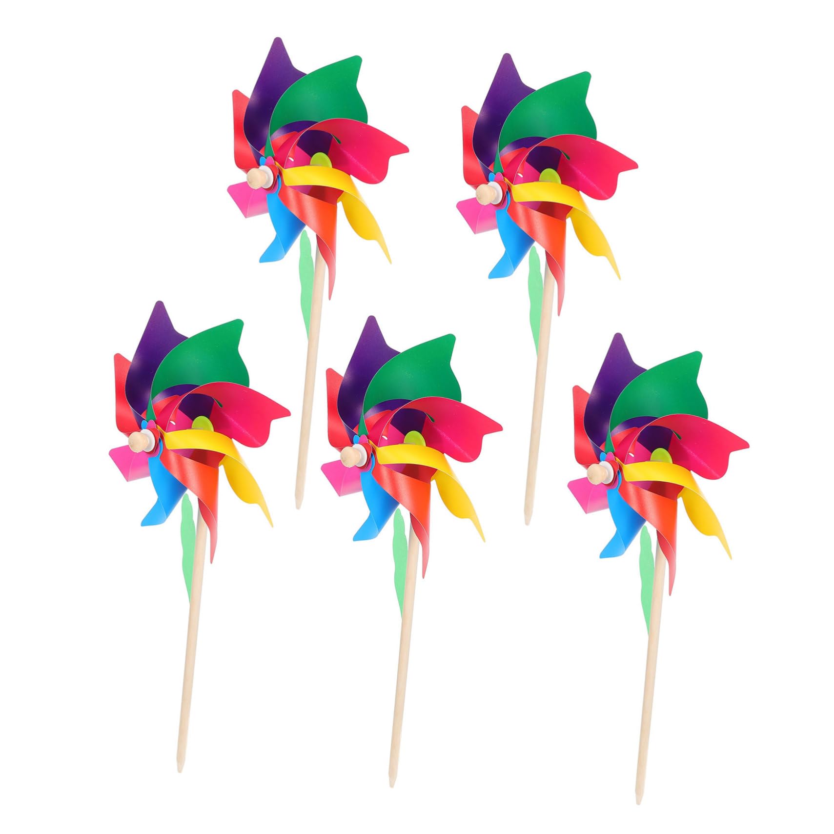 Toddmomy 5pcs Garden Windmill Lovely Pinwheels for Outdoor Lawn Decor Fun Ornaments for Durable and Vibrant Windmill Decor for Parties and Celebrations