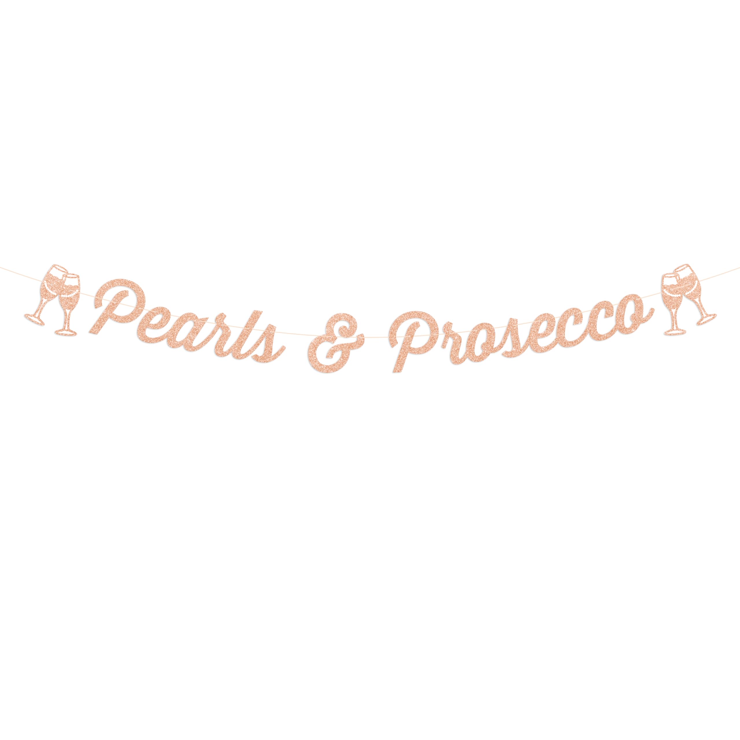 Pearls & Prosecco Wedding Shower Banner for Bridal Shower Decoration and Bride-to-be Party Decoration