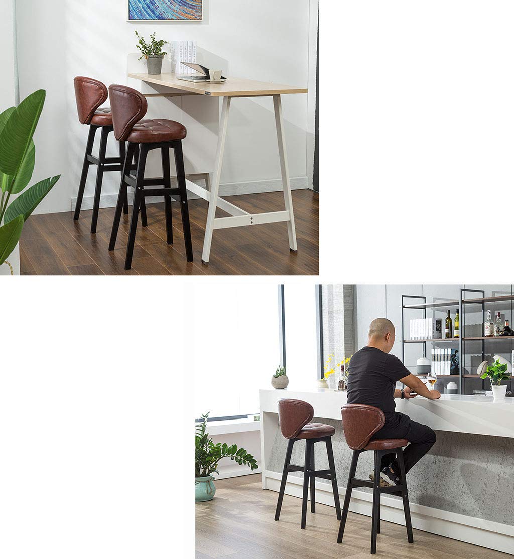 Amazon｜Barstools カウンターチェア 木製 バーチェア 68cm -78cm