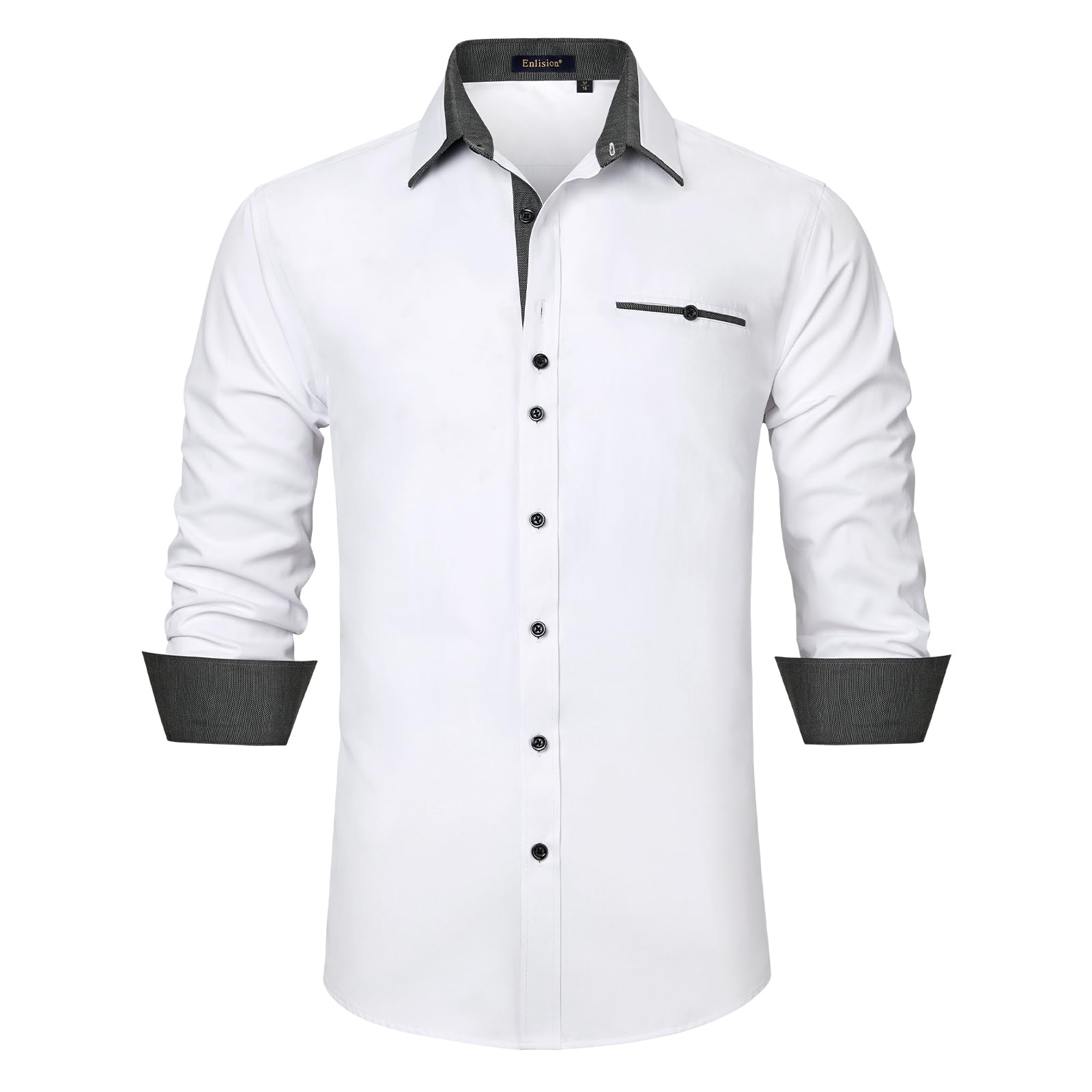 Enlision Chemises pour Hommes Habillées Manches Longues Chemise Casual Regular Fit Chemises
