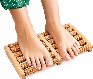 NAMRA Wooden Dual Foot Massager Roller – Acupressure Foot Massage Board for Relaxation & Daily Comfort | Reflexology Rolle... Price In India