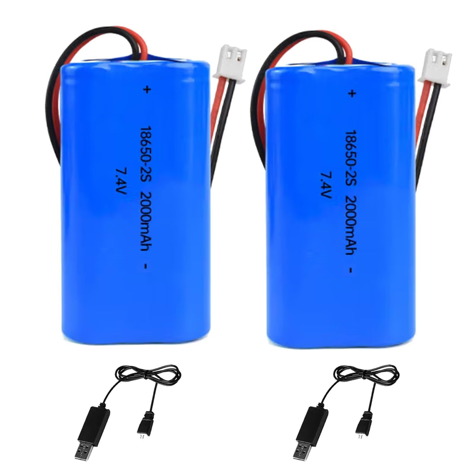 Amazon.com: XYHJUAS 2Pcs 7.4V 2000mAh Li-ion 18650 Battery Pack