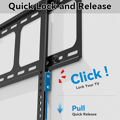 Miniatura 9 de Joy Seeker - Soporte de pared fijo ultra delgado, soporte de TV de perfil bajo de 0.63 pulgadas para pantallas planas LEDLCDplasma de 42"-100", se