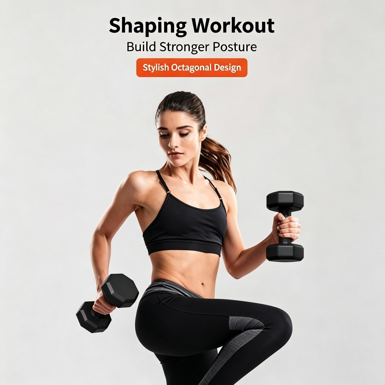 Mancuernas Octogonales PVC, Pesas de Gimnasio Doméstico