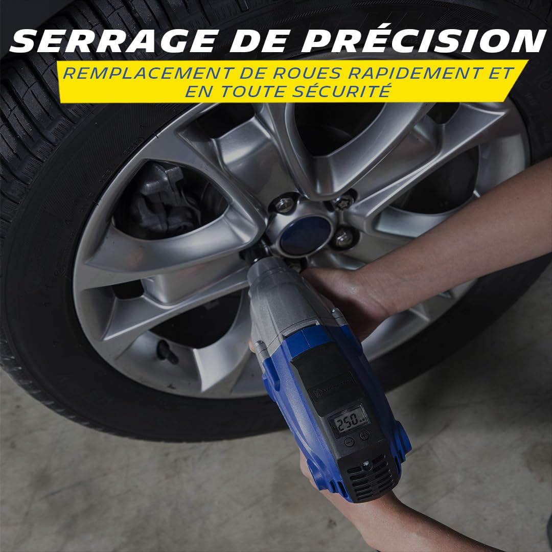 MICHELIN Clé à choc 230V, Visseuse/Déboulonneuse électrique pour écrous de roues