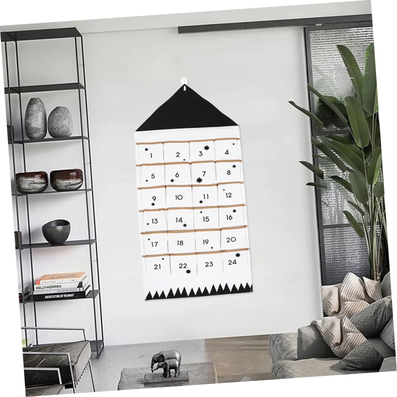 NOLITOY 2pcs Christmas Advent Calendar Pouch Wall Hanging Storage Bag Unique Design for Easy Organization and Festive Home Decor Space-saving Material