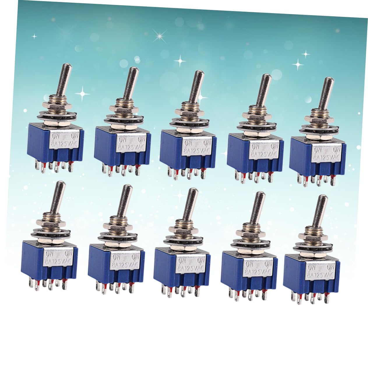 SOLUSTRE 60stücke Spdt Wippschalter Latching Toggle Blau Für Elektrische Geräte Positionen Robust Und Installieren Für Elektrische Gitarren Und Lampen