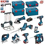 BOSCH Akku-Schlagbohrschrauber GSB 18-2-LI Professional + BOSCH Akku-Winkelschleifer GWS 18 V-LI Professional