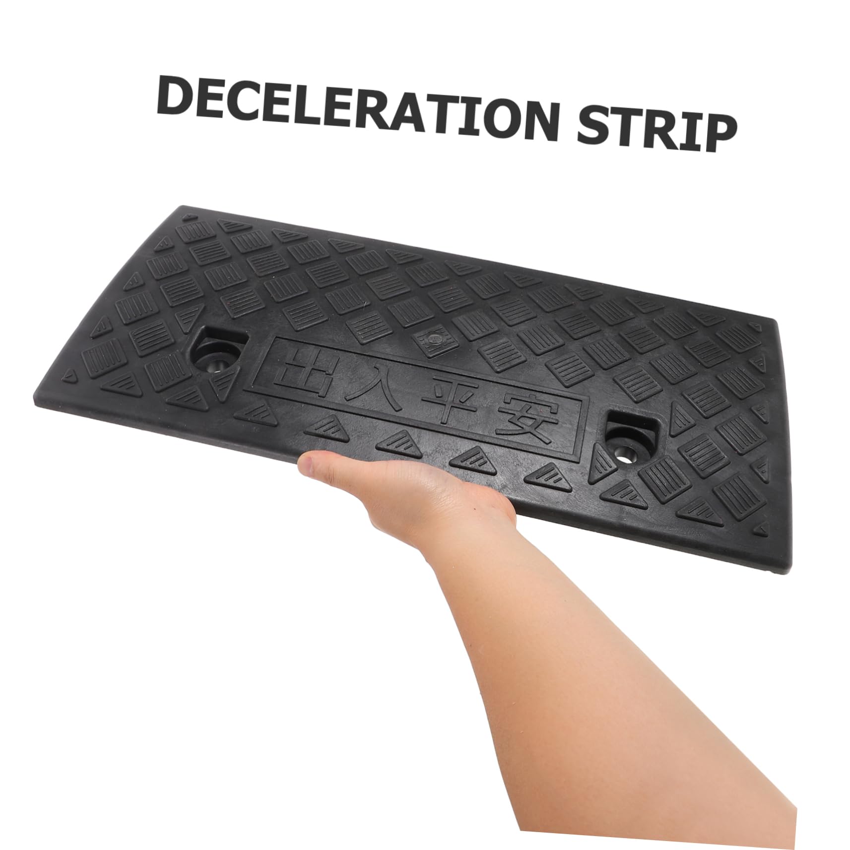 Rampe de Seuil en Caoutchouc Portable et Résistante aux Dommages pour Fauteuil Roulant et Skateboard, pour Hôtel et Boutique, Tapis de Rampe Noir Pratique