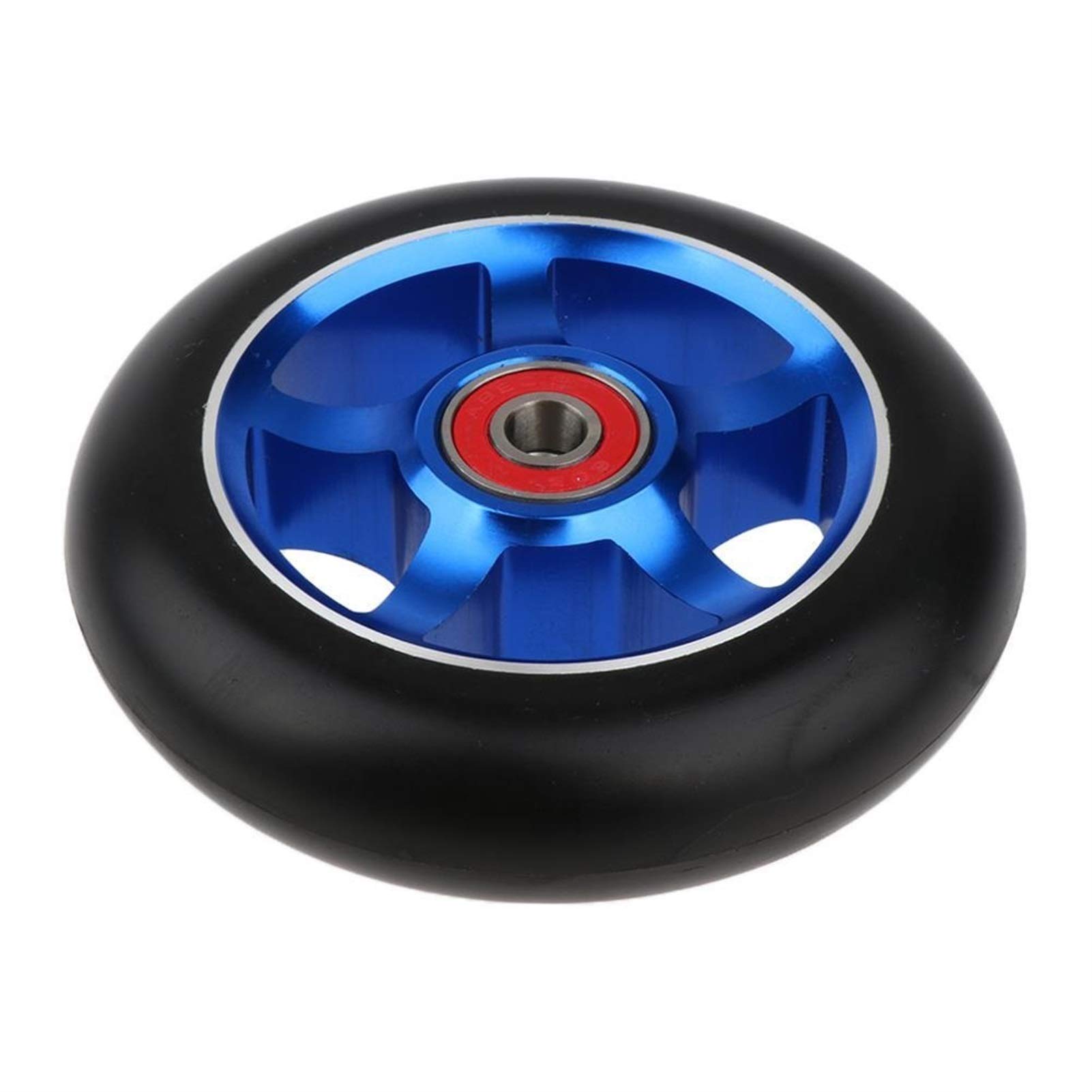 Ruedas De Scooter Freestyle Reemplazo de 2pcs 100mm Pro Scunt Scooter Ruedas con rodamientos (Color : Purple)